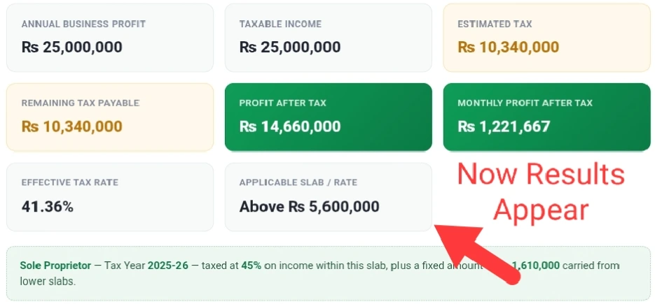 Business Tax Calculator