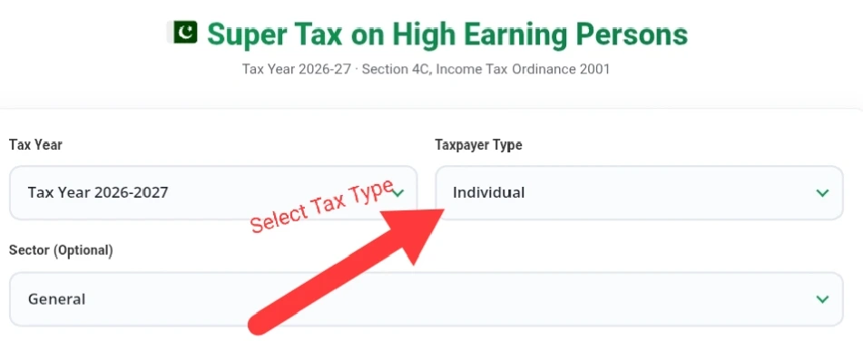Super Tax Calculator in Pakistan