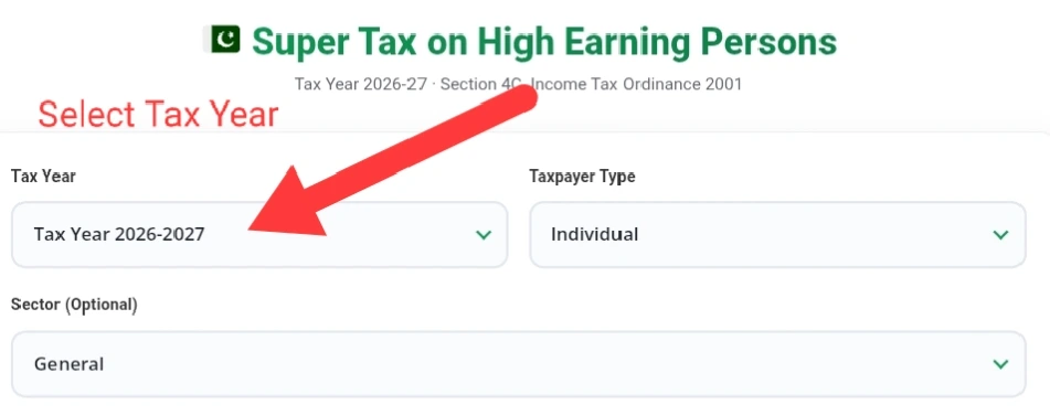 Super Tax Calculator in Pakistan